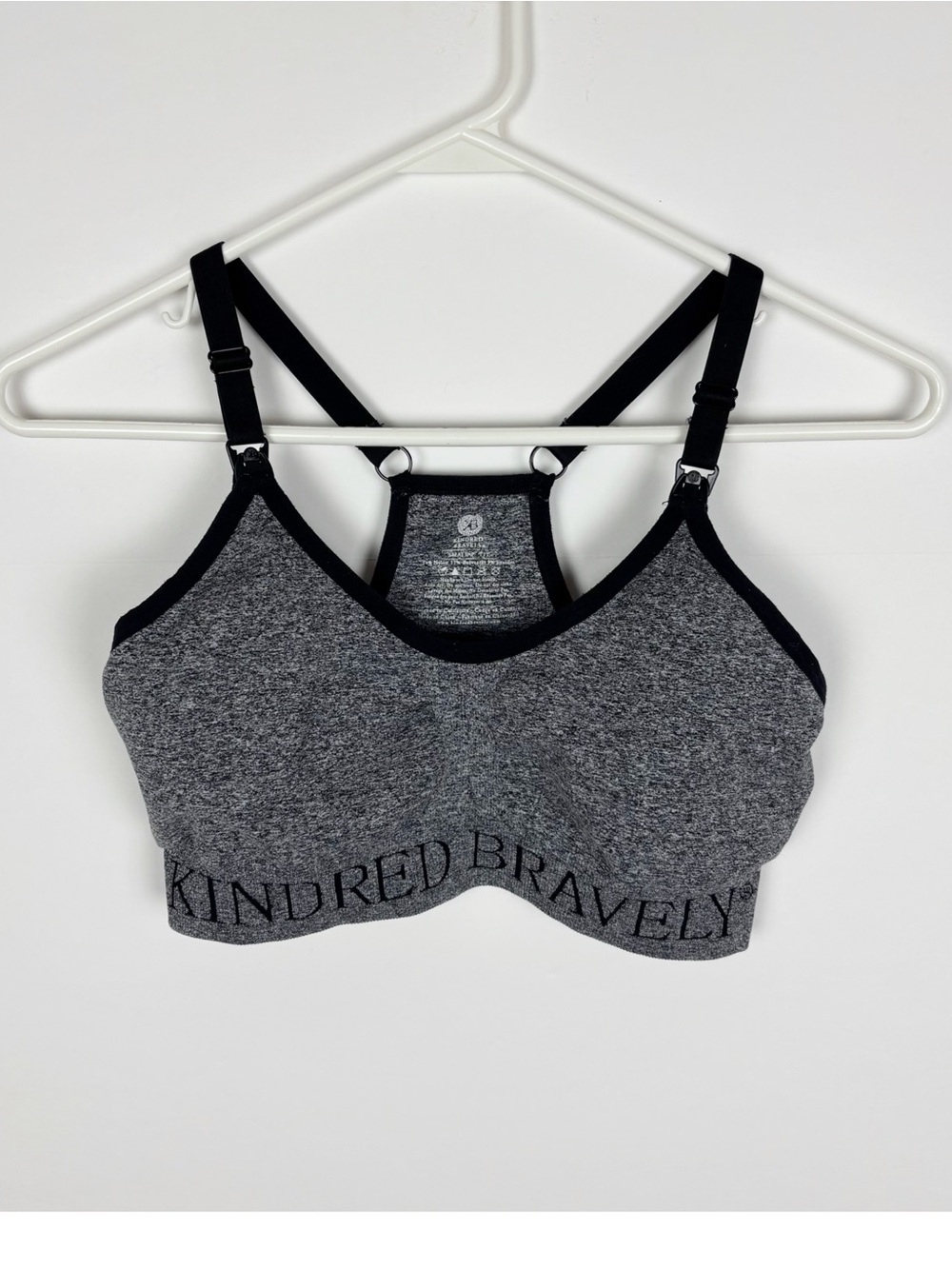 Kindred Bravely Sublime Low Impact Nursing Sports Bra Size Small Heather Gray